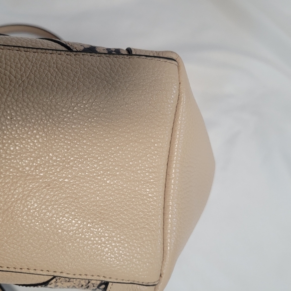 Coach F57510 Snake Patchwork Ava Tote In Beachwood Beige Gold Hardware - Picture 11 of 16